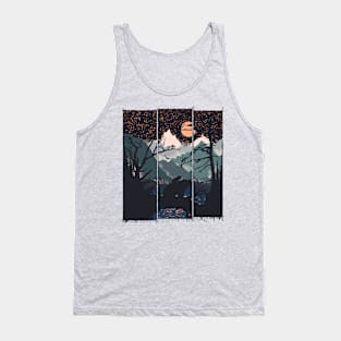 Orange Moon (Front and Back) Tank Top